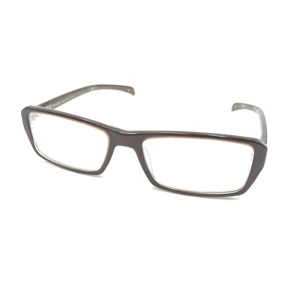 Prada VPS04A ZX0-1O1 Brown Clear Rectangle Eyeglasses Frames 52-16 140 Italy - Picture 8 of 12
